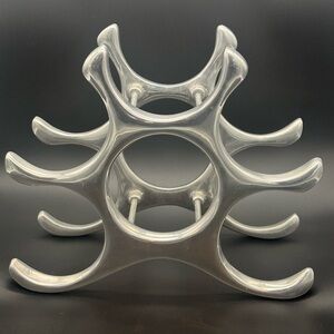 Michael Noll Style Aluminum Sculptural Wine Rack